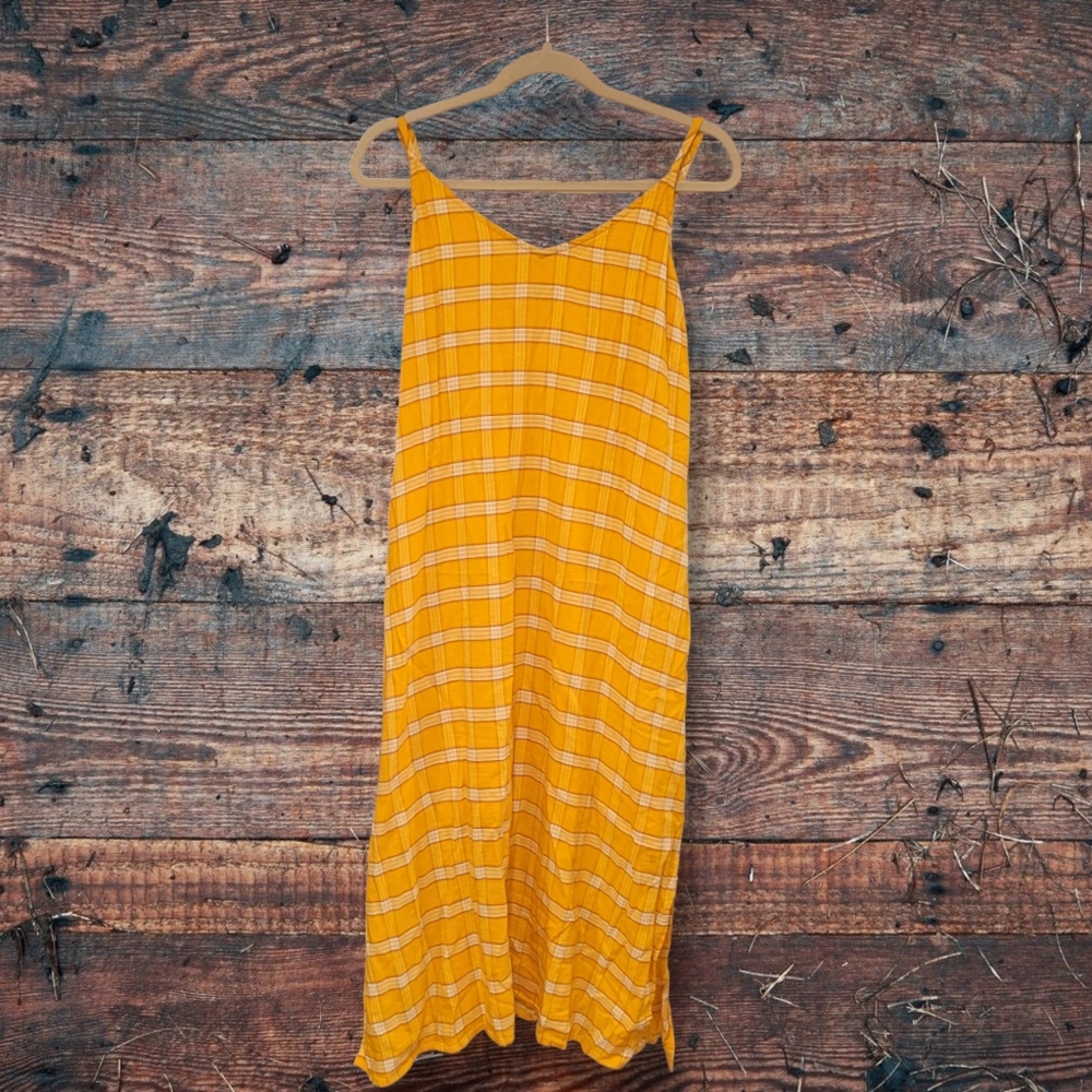 Old Navy Women's XL Plaid Yellow Sundress
